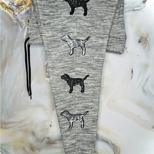 Victoria Secret PINK RARE HTF DOG BLING JOGGERS